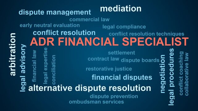 Adr Financial Specialist Word Cloud