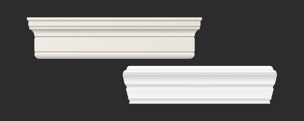 Classic Decorative Wall and Ceiling Molding Set – Elegant Crown Molding, Baseboard, and Architectural Trim Vector Collection © promaster