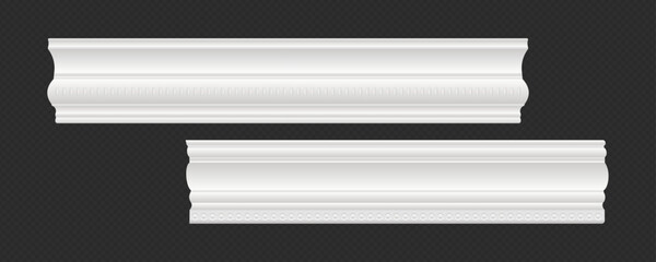 Classic Decorative Wall and Ceiling Molding Set – Elegant Crown Molding, Baseboard, and Architectural Trim Vector Collection © promaster
