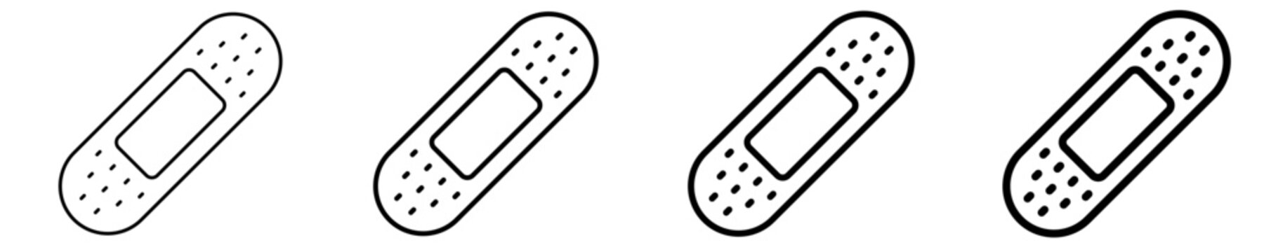 Adhesive Bandage Icon Set Different Style Collection