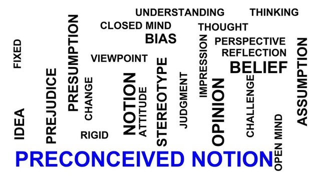 Preconceived Notion Word Cloud
