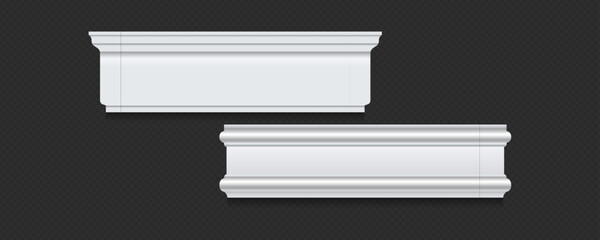 Classic Decorative Wall and Ceiling Molding Set – Elegant Crown Molding, Baseboard, and Architectural Trim Vector Collection © promaster
