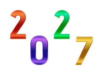 Colorful 2027 New Year Celebration Transparent Background © MSTSAKHINA