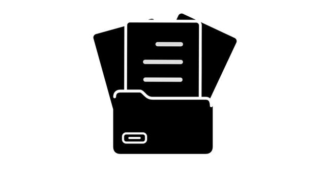 Digital Document Folder Icon for Business Data Management