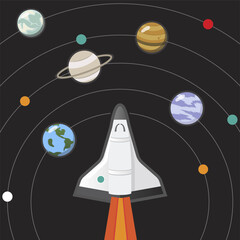 Spaceship in the solar system © Rawpixel.com