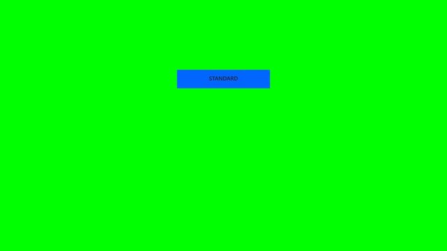 Subscription Pricing Plan Selection Menu with Basic, Pro, Standard, and Ultimate Options on Green Screen Chroma Key Background for Digital Interface Design and Business User Experience Projects