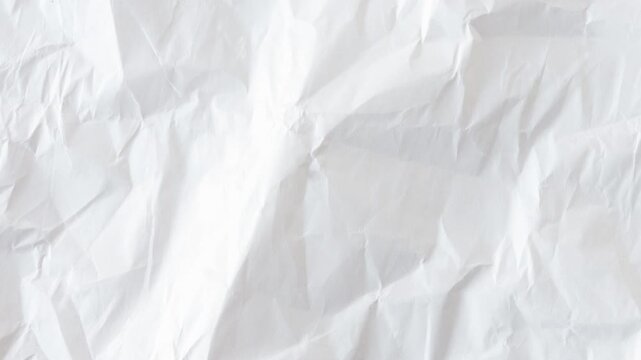 Stop motion of crumpled white paper texture, abstract loop background, White recycle craft paper cardboard surface texture background, White crumpled paper stop motion background texture. 