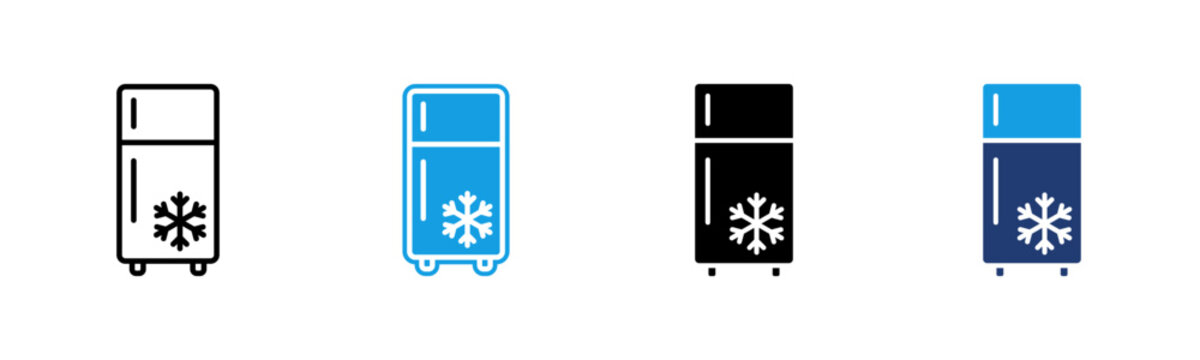 Refrigerator web icon multiple style collection