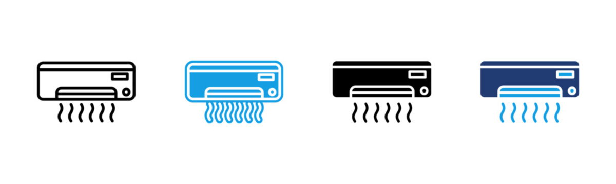 Air Conditioner web icon multiple style collection