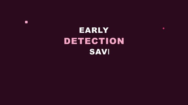Early Detection Saves Lives Typography Motion Graphics Animation