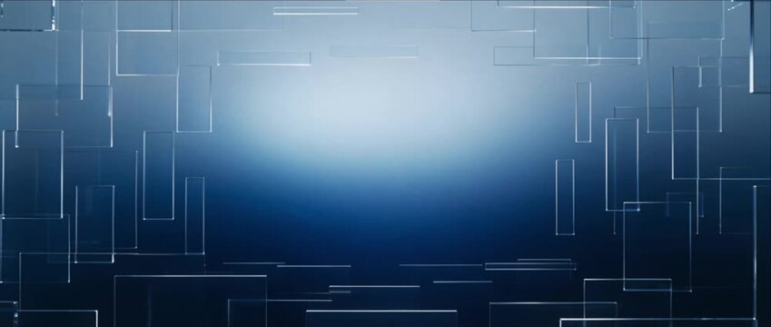 Blue Glassmorphism Backgrounds with Abstract Geometric Line Pattern, Luminous Glow, Gradient Space, Futuristic Digital Design Backdrop for Modern Technology Projects