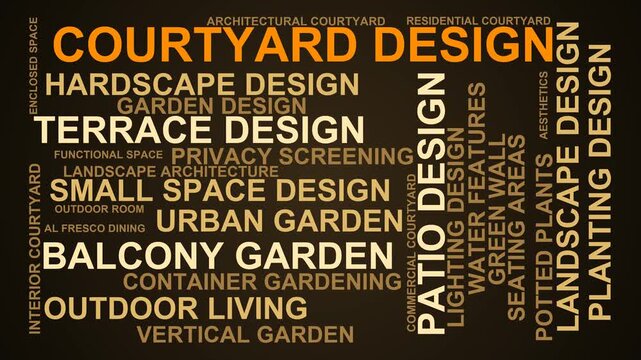 Courtyard Design Word Cloud