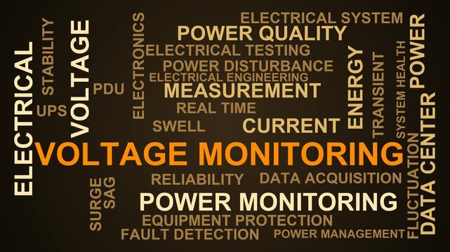Voltage Monitoring Word Cloud