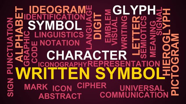 Written Symbol Word Cloud