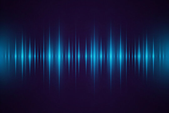 Abstract blue light equalizer sound wave background with audio equalizer glowing lines digital wave frequency spectrum data visualization technology background