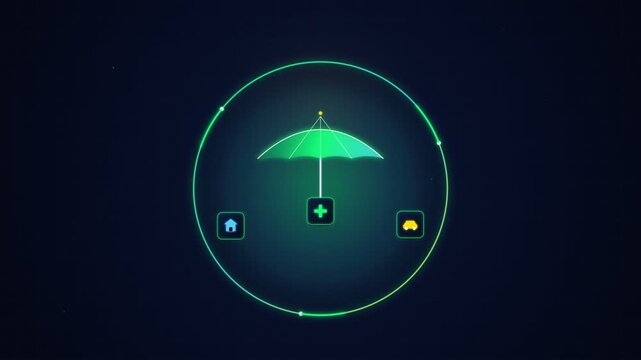 Abstract Insurance Protection Concept Motion Graphics