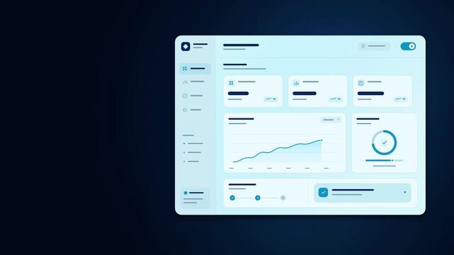Analytics Dashboard Interface Animating Dark Mode and Light Mode Theme Switch