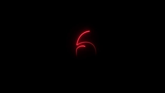 Minimalist countdown 10 second count to down 0 with go animation.Abstract glowing neon 10 second countdown timer animation with neon number text from 10 to 0. Neon countdown timer 10 sec animation.