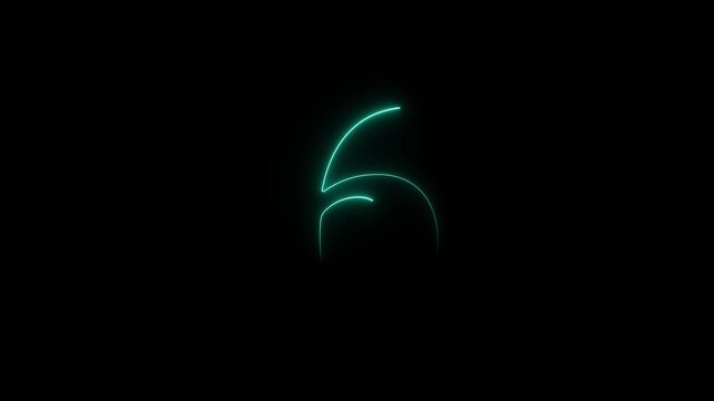 Minimalist countdown 10 second count to down 0 with go animation.Abstract glowing neon 10 second countdown timer animation with neon number text from 10 to 0. Neon countdown timer 10 sec animation.