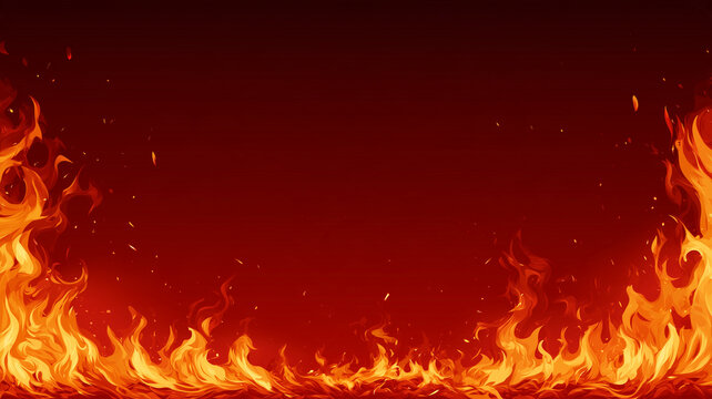 Burning fire flame background vector