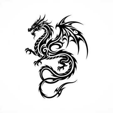 dragon tattoo vector
