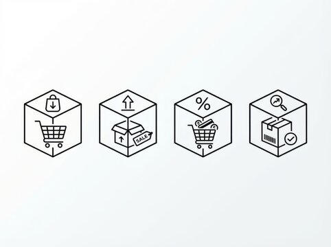 Modern Icons for E-commerce and Business Operations.
