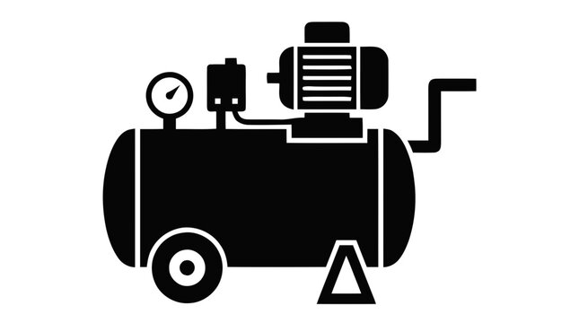 Vector illustration of air compressor icon on a transparent background