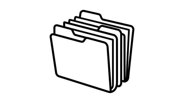 Stack of office file folders icon for organization.