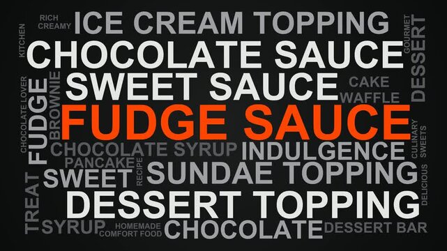 Fudge Sauce Word Cloud