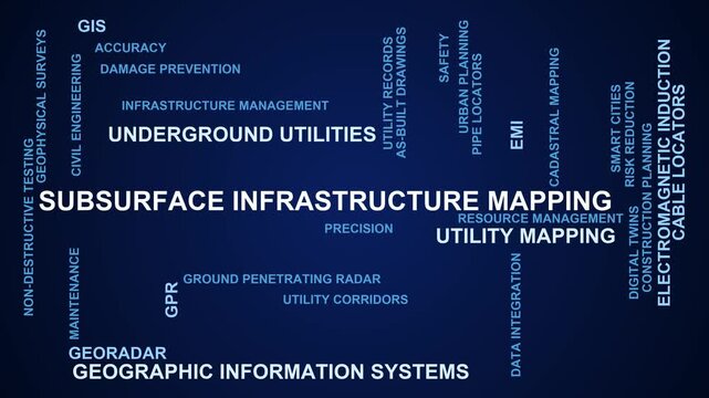 Subsurface Infrastructure Mapping Word Cloud