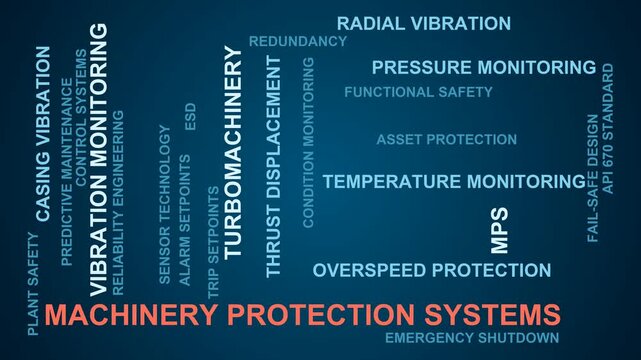 Machinery Protection Systems Word Cloud