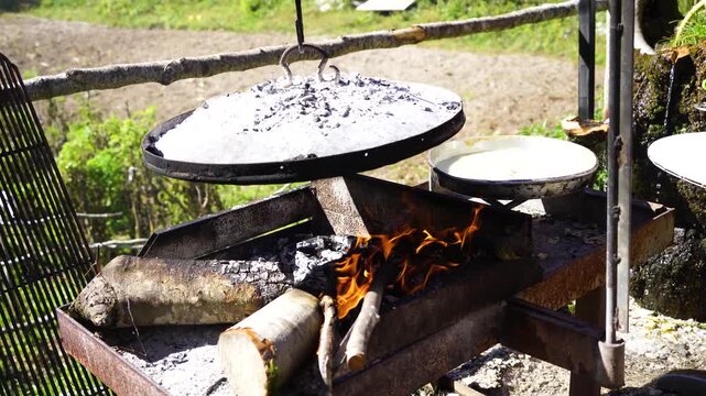 Flija, traditional multi-layered crepe-like dish, north  Albania and Kosovo