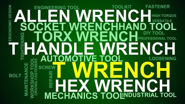 T Wrench Word Cloud
