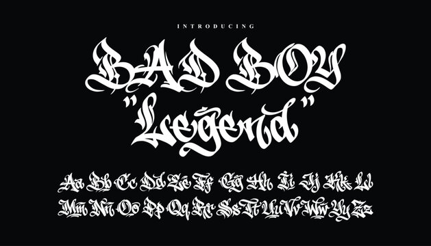 Urban Calligraffiti Gothic Script Display Typeface for Modern Blackletter Streetwear Branding