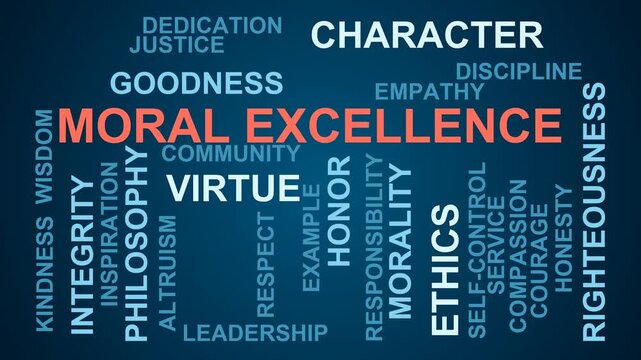Moral Excellence Word Cloud