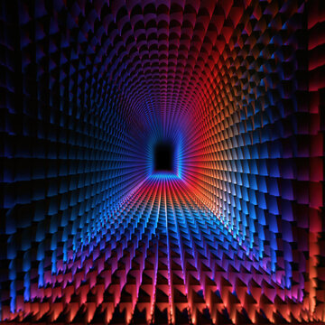 Fractal structure and recursive geometric pattern in a colorful space