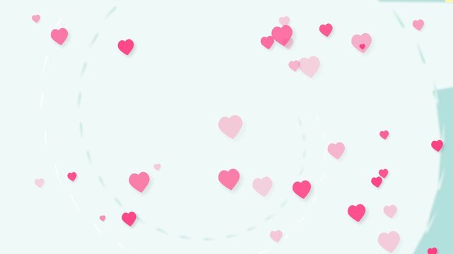 pink background with balloons day, flowers, decoration, illustration