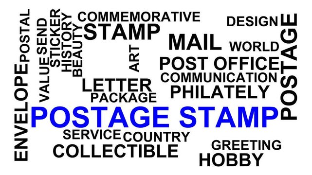Postage Stamp Word Cloud