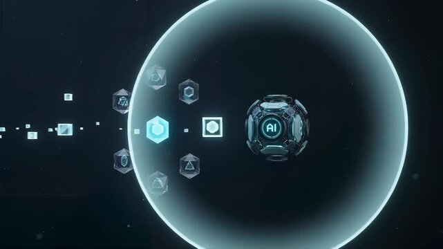 AI stores information inside memory nodes and recalls relevant context when needed to produce a response in a clean seamless intelligent system loop.