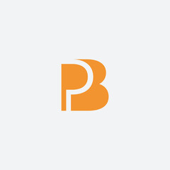 simple and modern PB logo design template elements © onrion