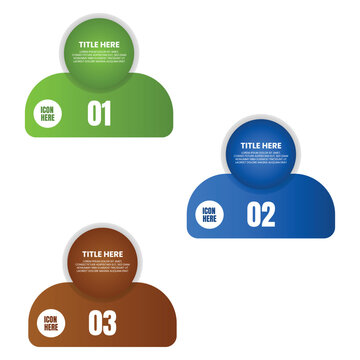 People Shape Numbered Business Process Infographic