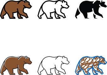 Fototapeta premium bear animal in zoo color icon vector. bear animal in zoo sign. styleset isolated symbol