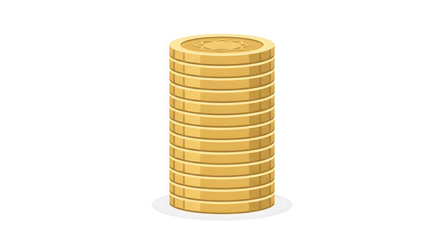 Stack of Golden Coins Illustrating Financial Growth, Investment, and Wealth Management Concepts for Business Graphics