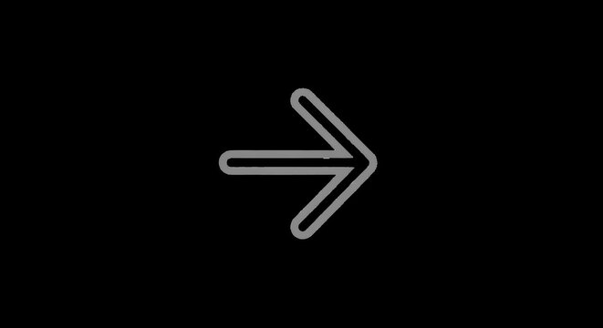 Simple outlined arrow icon pointing to the right, minimalist graphic design element