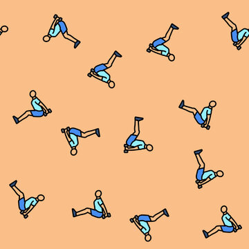 dumbbell kickbacks arm fitness exercise vector seamless pattern dumbbell kickbacks arm fitness exercise sign illustration