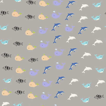 Cute Sea Animals Pattern