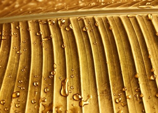 en Metallic Texture with Water Droplets and Vertical Ridges