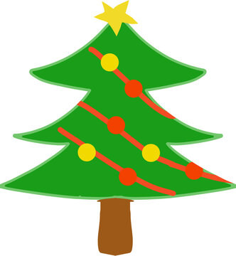 christmas tree vector illustration