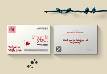 Thank You Card Template Appreciation and Customer Support