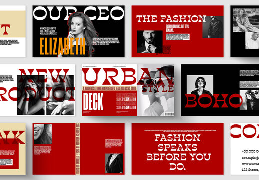 Urban Fashion Presentation Template with Editorial  Layout and Bold Typography
